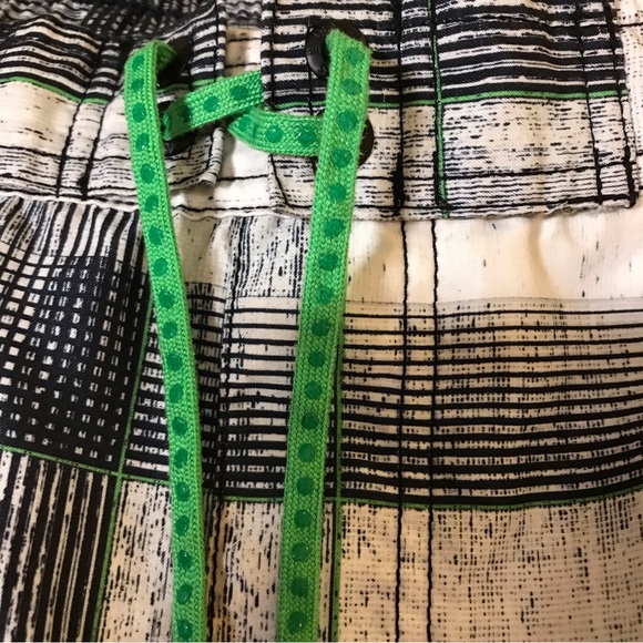 Denver Hayes white gray green plaid lined men’s swim trunks Size 3XL - Picture 4 of 6